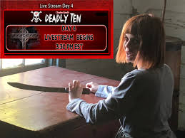 Co-lead Augie Duke on set of the entirely live-streamed six day shoot of Necropolis: Legion. 