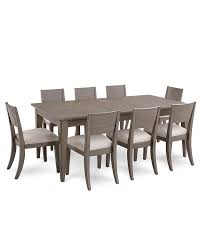 Wisteria lane patio furniture set,7 piece outdoor dining sectional sofa couch with dining table and chair, all weather deck wicker conversation set with cushion, grey 4.2 out of 5 stars 1,225 $799.99 $ 799. Homefare Tribeca Grey Expandable Dining Furniture 9 Pc Set Dining Table 8 Side Chairs Created For Macy S Reviews Furniture Macy S