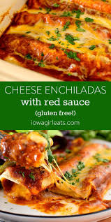 Cheese Enchiladas With Red Sauce Iowa Girl Eats Recipe In 2020 Cheese Enchiladas Enchilada Recipes Gluten Free Enchiladas