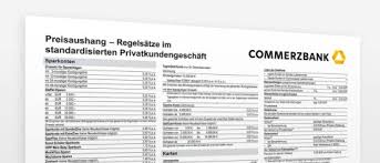 Refers to person, place, thing, quality, etc. Rates Charges Commerzbank