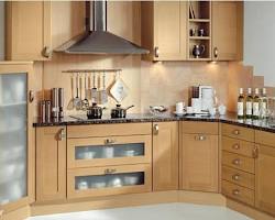 تصویر Neoclassical kitchen cabinets made of natural wood