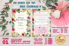 Terdapat pelanggan kami yang ingin tempah kad kahwin jenis ini kerana design kad kahwin yang bercirikan tradisional melayu seperti tepak sirih dan ada hot stamping. Kad Kahwin Bajet