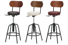 楽天市場 カウンターチェア ハイチェア バースツール 背もたれ付 アンティーク 北欧 おしゃれ pvcレザー スチール脚 アイアン バーチェア 高さ調節 回転式 バースツール背付き hk 61201 ダークブラウン ブラウン アイボリー easyファニチャー