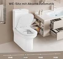 Spülrandlos Stand-WC Kombination, Spülrandfreie Toilettenschüssel mit  Spülkasten, Hygienisches Randlose Design, Keramik, Weiß,Inklusive  abnehmbarem ...
