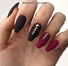 Black And Red Acrylic Nail Ideas Long Black And Red Nail Style Red Nails Red Acrylic Nails Black Nail Designs