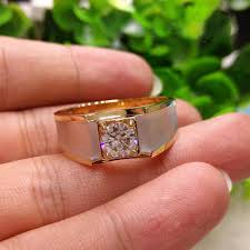 Find great deals on ebay for male engagement rings. Simple Classic Ring For Men Moissanite Inlay Cubic Zirconia Two Tone Ring Male Engagement Ring Buy At A Low Prices On Joom E Commerce Platform