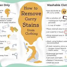 Using a little hydrogen peroxide works wonders to restore your whites back to their original brightness in no time. How To Remove Curry Stains From Clothes Carpets And Upholstery