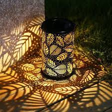 Solar Lantern Lights Hanging Lights Metal Leaf Pattern Etsy Solar Lantern Lights Outdoor Solar Lanterns Outdoor Lantern Lighting