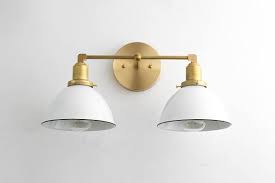 Wall Sconce Bathroom White Gold Vanity Sconce Vanity Bathroom Light Fixtures Bathroom Lighting Industrial Light Fixtures