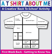 This All About Me T Shirt Art And Writing Activity Is An Easy Back To School Art School Art Activities Back To School Art Activity Get To Know You Activities