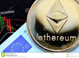 crypto currency ethereum stock image image of black 112571745