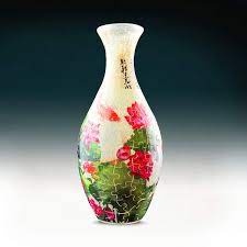 The unique curved puzzle pieces create an elegant vase that . 3d Puzzle Vase Carp With Lotus Pintoo S1024 160 Pieces Jigsaw Puzzle