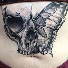 Cool Blackwork Skull Butterfly Tattoo Design By Olfink From Hamburg Germany Skull Butterfly Tattoo Neo Traditional Tattoo Best Tattoos For Women
