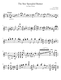 Here is free violin sheet music for the star spangled banner duet. The Star Spangled Banner For Solo Violin Sheet Music For Violin Solo Musescore Com