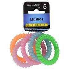 Assorted Color Hair Elastics 15 Ct Packs Hair Elastics Dark Hair Elastic