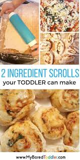 Easy 2 Ingredient Scrolls For Toddlers To Make In 2020 Baking With Toddlers Cooking With Toddlers Scrolls Recipe