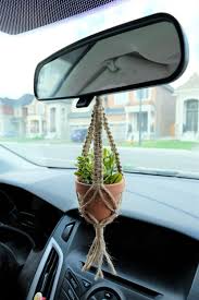 Rear View Mirror Charm Macrame Plant Hanger Rear View Mirror Accessory Cute Car Accessory Hanging Planter Mini Plant Holder Plant Love In 2020 Rear View Mirror Accessories Car Rearview Mirror Accessories
