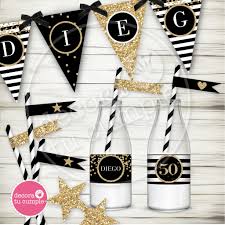 Queridos amigos de micameo, primero quiero pedirles disculpas pues hace varios. Kit Imprimible Personalizado Adultos 30 40 50 60 70 Anos Negro Y Dorado Hombre