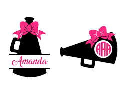 Download Cheer Megaphone Svg Megaphone Monogram Svg Megaphone Svg Monogram Vinyl Decal Cheer Mom Shirts Cute Cheer Shirts