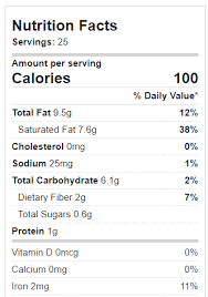 Nutrition Facts Coconut Bars Chocolate Covered Katie