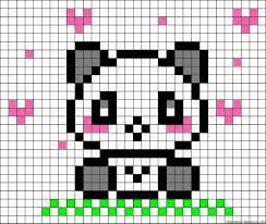 Рисунок по клеточкам панда