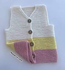 110 ilmek dikissiz haraso 3 renkli bebek yelek nazarca com bebek yelek baby knitting patterns bebek
