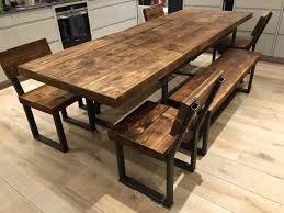 Reclaimed Industrial Chic 6 10 Seater Extending Dining Table Bar Cafe Restaurant Muebles Acero Metal De Madera Maciza Hecho A Medida 131 Muebles Hierro Y Madera Mesas De Comedor De Madera Comedores De Madera