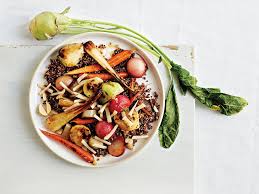 Image result for Green lentil, mushroom, raisin and cucumber salad, with a brinjal pickle and yoghurt dressing