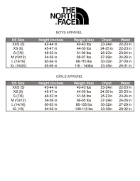 60 Scientific Columbia Youth Jacket Size Chart