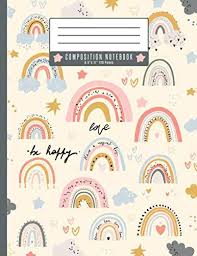 Composition Notebook 8 5 X 11 Boho Rainbow College Ruled Lined Book For Students Teachers Tutors Composition Notebook Kids Notebook Kids Notebook Cover