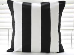 Black And White Striped Pillow Cover Ikea Vargyllen Striped Cushion Cover 100 Cotton Canvas Wide Stripe Black And White Cushion Black And White Pillows Black And White Cushions Striped Cushions