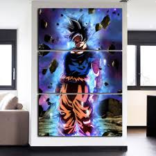 Dragon Ball Z Super Saiyan Goku Wall Art Canvas Goku Wall Art Canvas Wall Art Anime Decor