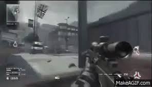Modern Warfare 3 Msr Sniper Rifle Quick Scope Call Of Duty On Make A Gif