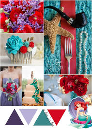 I M Really On A Roll With These Disney Colour Schemes Lately I Was Inspired By A Photo That I Stumb Little Mermaid Wedding Disney Wedding Theme Wedding Colors