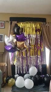 Happy Birthday Decoration Black And Gold Backdrop Curtains Photo Backdrop For Masquerade Themed Birthday Party Black Gold Party Gold Party Decorations Purple Party