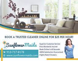 The finest lenexa, ks house cleaning service brings sunlight to your home. New House Cleaning Flyer Sunflower Maids
