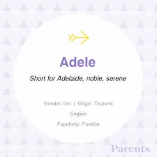 Adele Baby Names Baby Girl Names Names With Meaning