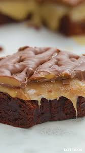 The Best Gooey Caramel Brownies Video In 2020 Desserts Baked Dessert Recipes Dessert Recipes