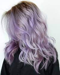 Medium Layered Pastel Purple Hair Pastel Lilac Hair Lilac Hair Color Pastel Purple Hair
