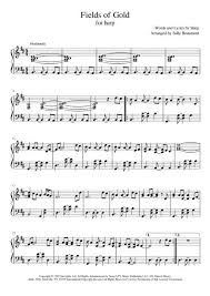The song was released as a single but only made it to number 16 on the uk singles chart and number 23 on the us billboard hot 100. Fields Of Gold Sting Harp Solo Sheet Music Pdf Download Sheetmusicdbs Com