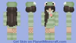 🐇 how to make a bunny banner in minecraft! Aesthetic Cute Frog Girl Minecraft Skin