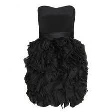 Marchesa Notte Strapless Ruffled Silk Cocktail Dress Little Black Dress Fashion Bachelorette Outfits