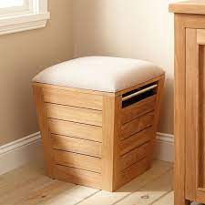 Teak Laundry Hamper Stool Large Laundry Hamper Wood Laundry Hamper Large Laundry Hamper Laundry bin / storage cabinet.