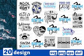 Cross stitching is enjoying a resurgence in popularity as crafters look for different ways to express their creativity. 20 Swimming Quotes Bundle Grafik Von Svgocean Creative Fabrica