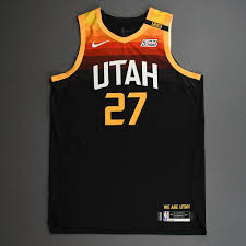 Visit espn to view the utah jazz team schedule for the current and previous seasons. Rudy Gobert Utah Jazz Game Worn City Edition Jersey Recorded A Double Double 2020 21 Nba Season Nba Auctions