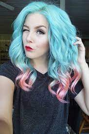 Would Not Look Good On Me But She Rocks It Welovecolouredhair Submitted By Myicaruscomplexname Kami Reneeag Light Blue Hair Hair Styles Blue And Pink Hair