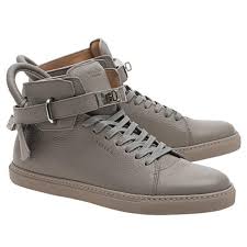 Buscemi Gray Mens Silver Lock High Top 46 Men Sneakers Size