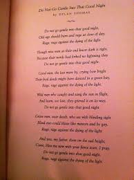 Poem From The Matched Triology Poems Dying Of The Light Words