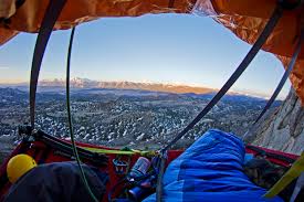 Find a spot on the leeward side of the mountain Morning View Hanging Off The Side Of A Cliff Camping
