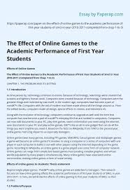 • understand the imrad structure • enumerate the general content of each. The Effect Of Online Games To The Academic Performance Of First Year Students Essay Example